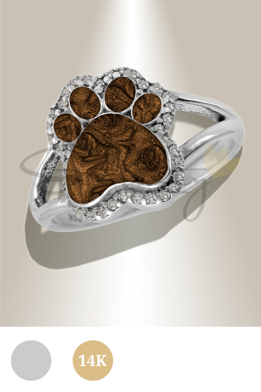 Paw Print Birthstone Sterling Ring | Dog jewelry, Jewelry, Beautiful jewelry