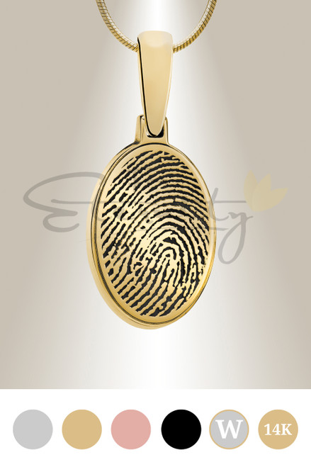 Oval  - Fingerprint Pendant