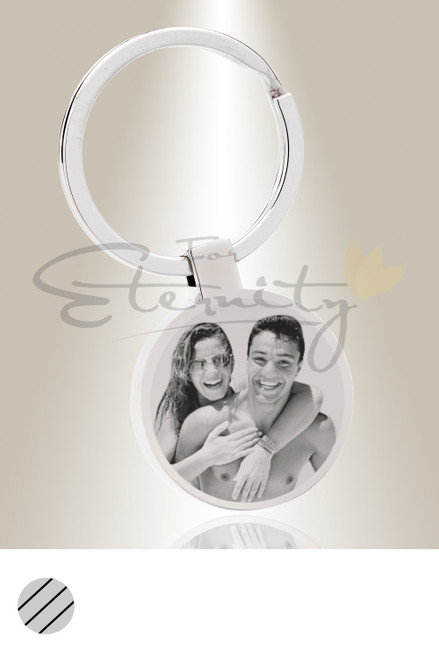 Cremation Round Keychain - Photo Engraved