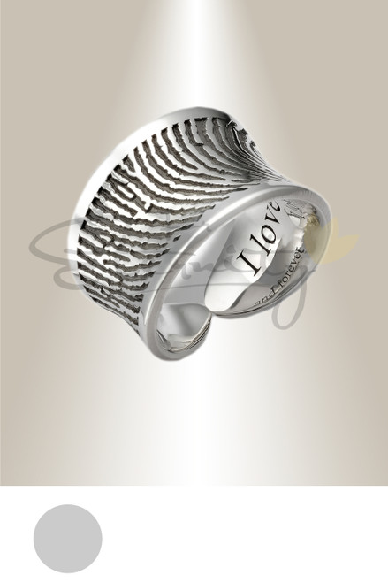 Women's Cuff Ring - Fingerprint Jewelry