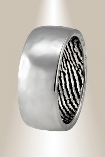 Hammered Fingerprint Ring