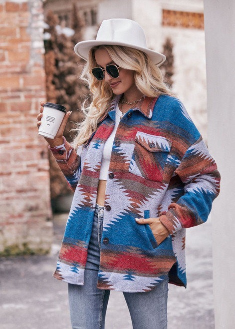 Women's Geometric Pattern Jacket