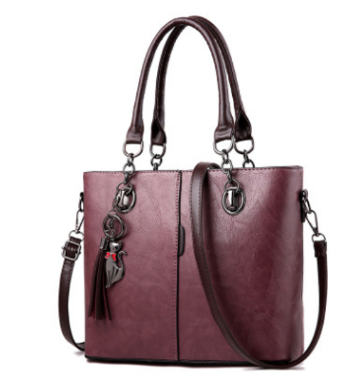 Anchor Chain Embossed Shoulder Bag