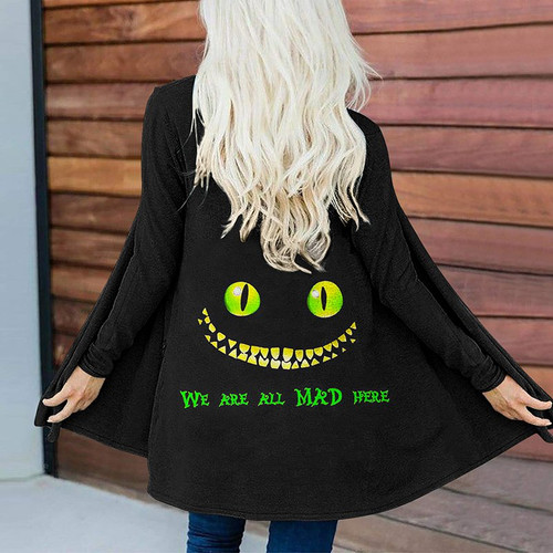 3D Printed Cardigan Jacket Black