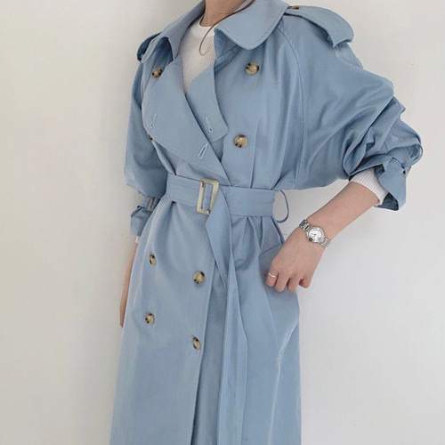 Elegant Double Breasted Women's Winter Long Coat