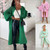 Solid Color Knitwear Pocket Cardigan Mid-length Sweater Coat