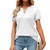 V-neck Lace Stitching Loose Top