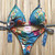 Women's Two-piece Printed Swimsuit Triangle Bikini