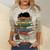 Women's Christmas Cat Creative Print Round Neck Long Sleeve T-Shirt