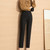 Women's Fashionable High Waist Straight Drape Nine-Point Pants