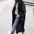 Women's Long Coat With Pockets Solid Colour Single Breasted Lapel Woollen