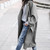 Women's Long Coat With Pockets Solid Colour Single Breasted Lapel Woollen