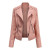 Women's Short Faux Leather Motorcycle Jacket