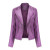 Women's Short Faux Leather Motorcycle Jacket