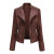 Women's Short Faux Leather Motorcycle Jacket