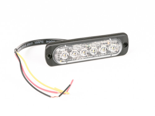 Low Profile 6 LED Strobe-Amber/Clear