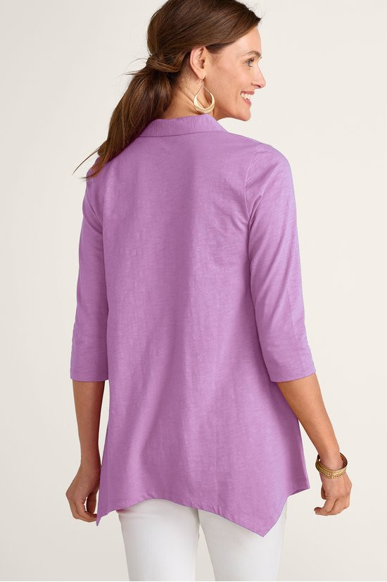 Danielle Button 3/4 Sleeve Tunic - thumbnail 4