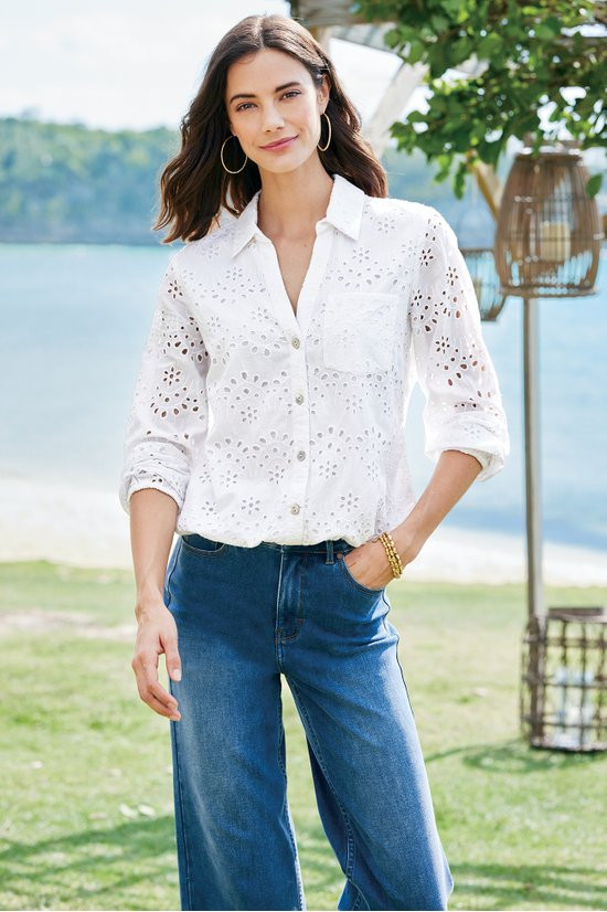Jovana Eyelet Shirt - thumbnail 7