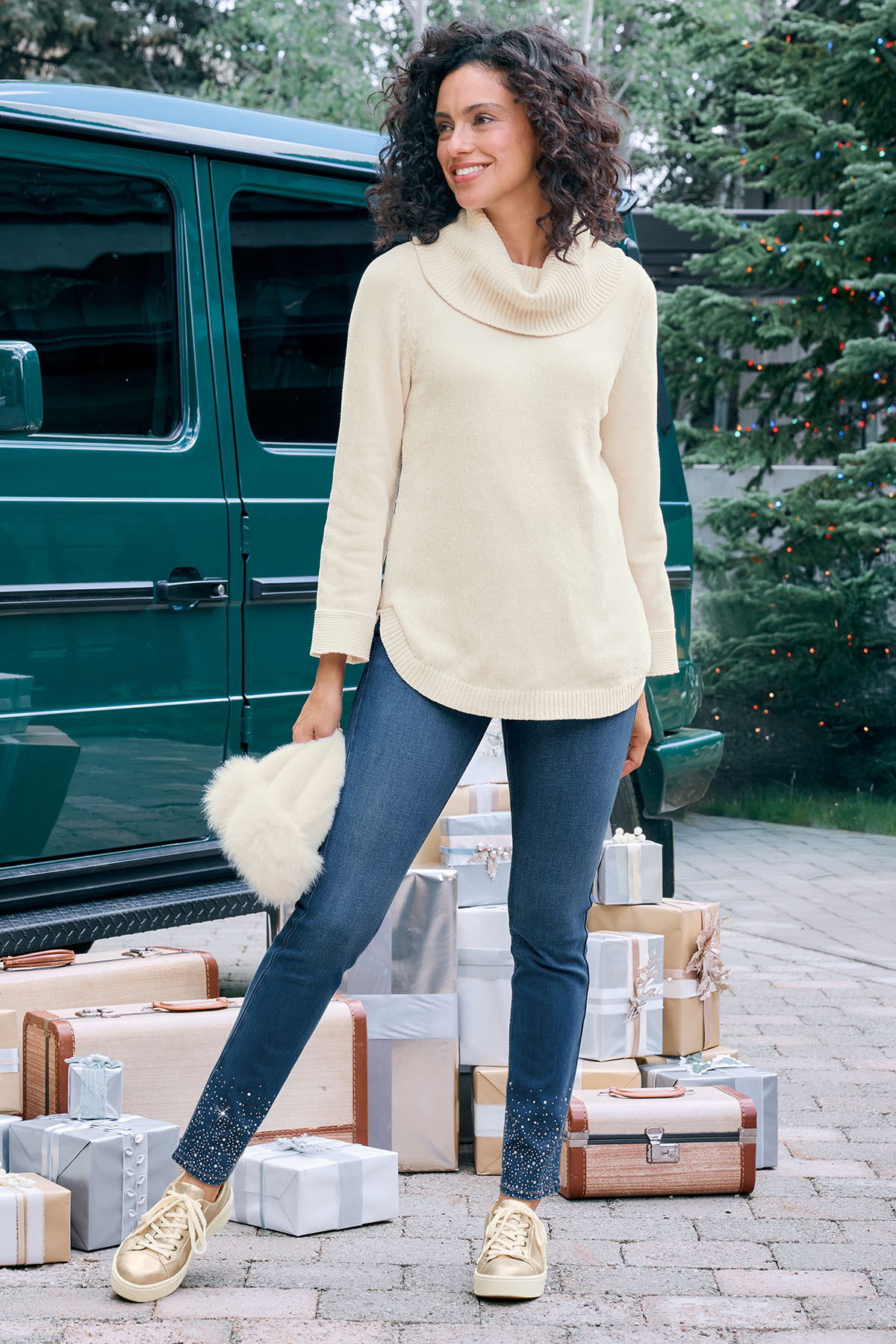 Ultimate Denim Crystal Pull-On Slim Leg Jeans - thumbnail 6