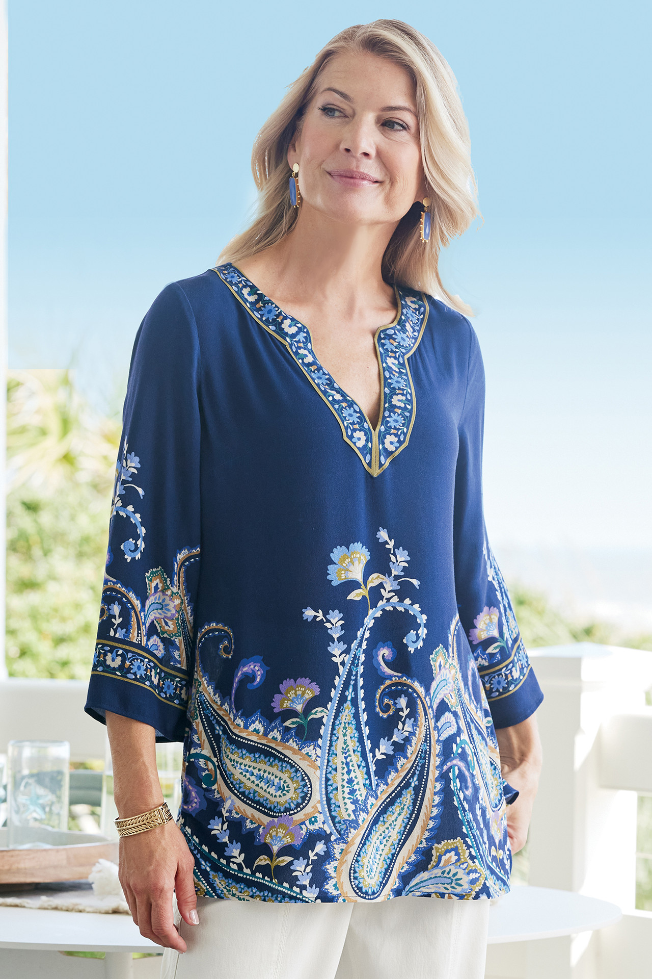 Elma 3/4 Sleeve Tunic - thumbnail 7