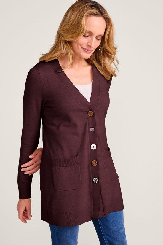 Boutique Button Fine Gauge Cardigan - thumbnail 6