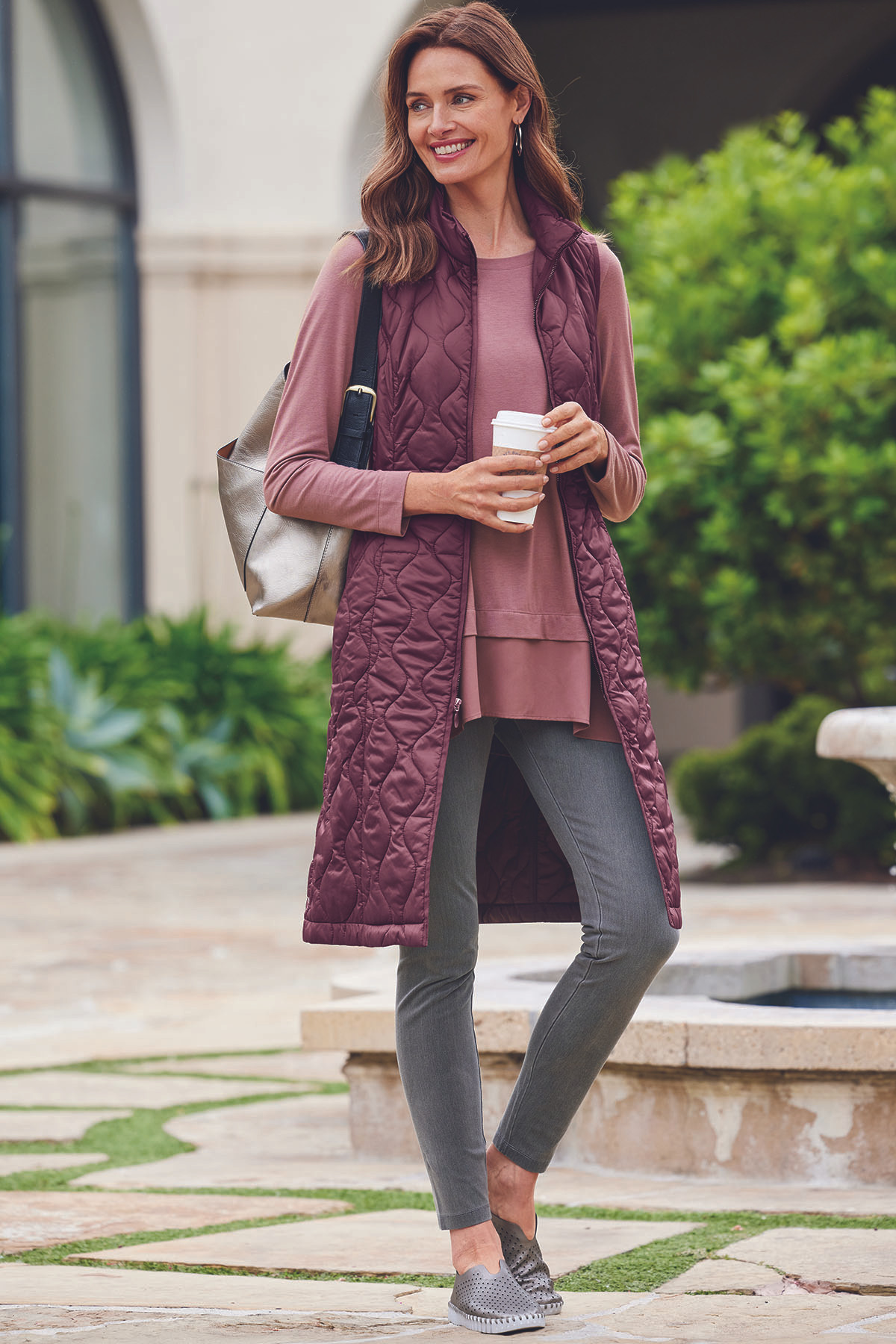 Daybreaker Lightweight Long Quilted Vest - thumbnail 10