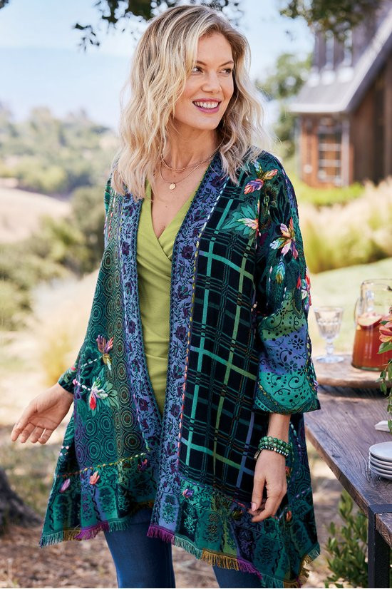 Secret Garden 3/4 Sleeve Jacquard Topper - thumbnail 7