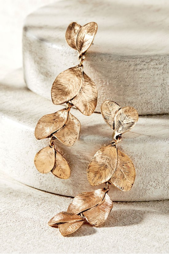 Lilah Leaf Earrings - thumbnail 2