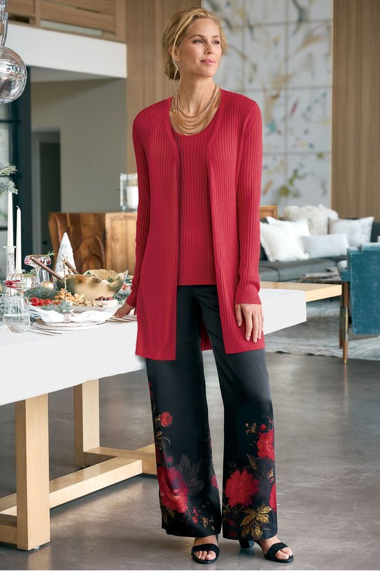 Rosaria Wide Leg Satin Pull-On Pants - thumbnail 9