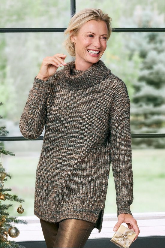 Starlight Shaker Cowl Neck Sweater - thumbnail 10