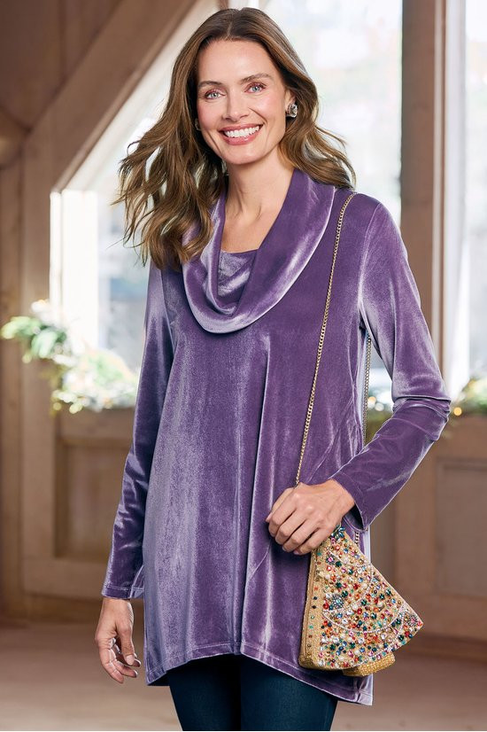 Vision In Velvet Cowl Tunic - thumbnail 8