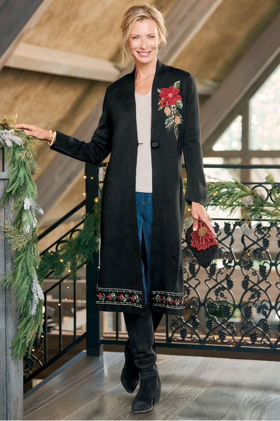 Vienna Embroidered Long Cardigan - thumbnail 9