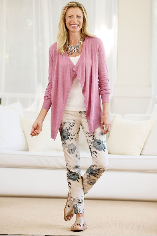 Shadow Floral Slim Leg Pull On Jeans - thumbnail 6