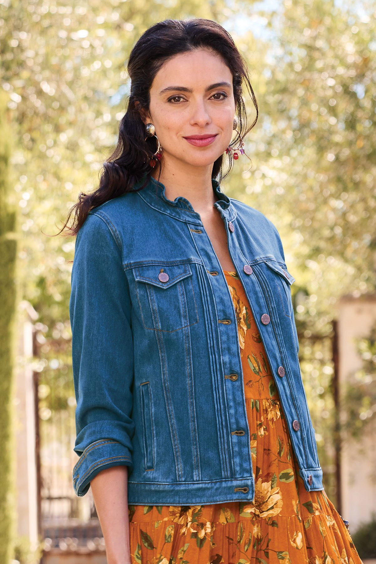 Comfort Knit Denim Jacket - thumbnail 9