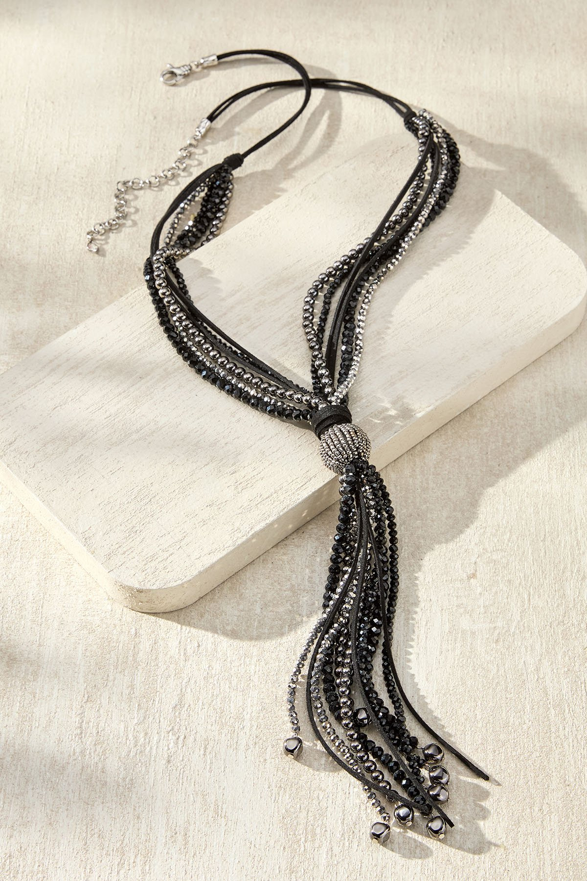 Georgia Glass Bead Tassel Necklace - thumbnail 2