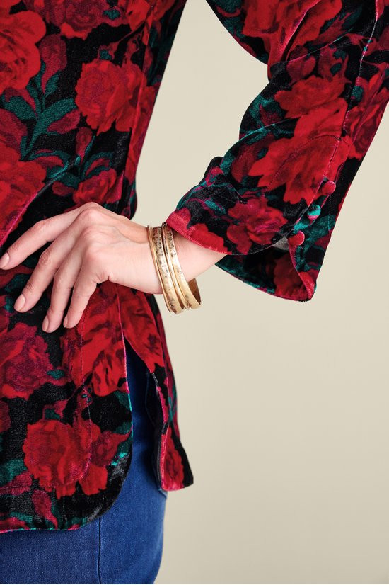 Icon Silk Velvet Poets Tunic Shirt - thumbnail 5