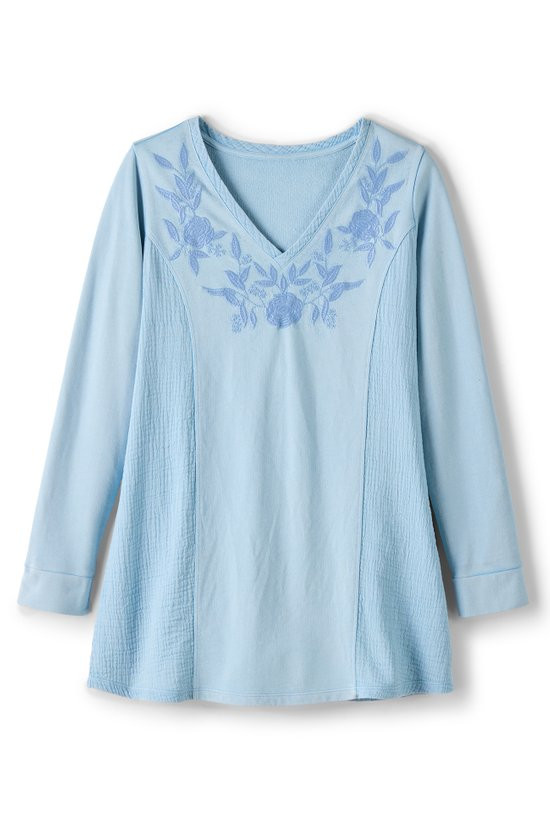 Salome French Terry & Gauze Tunic - thumbnail 2