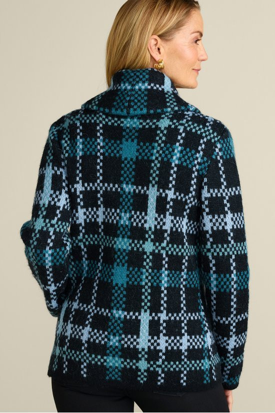 Alpine Plaid Sweater Coat - thumbnail 3