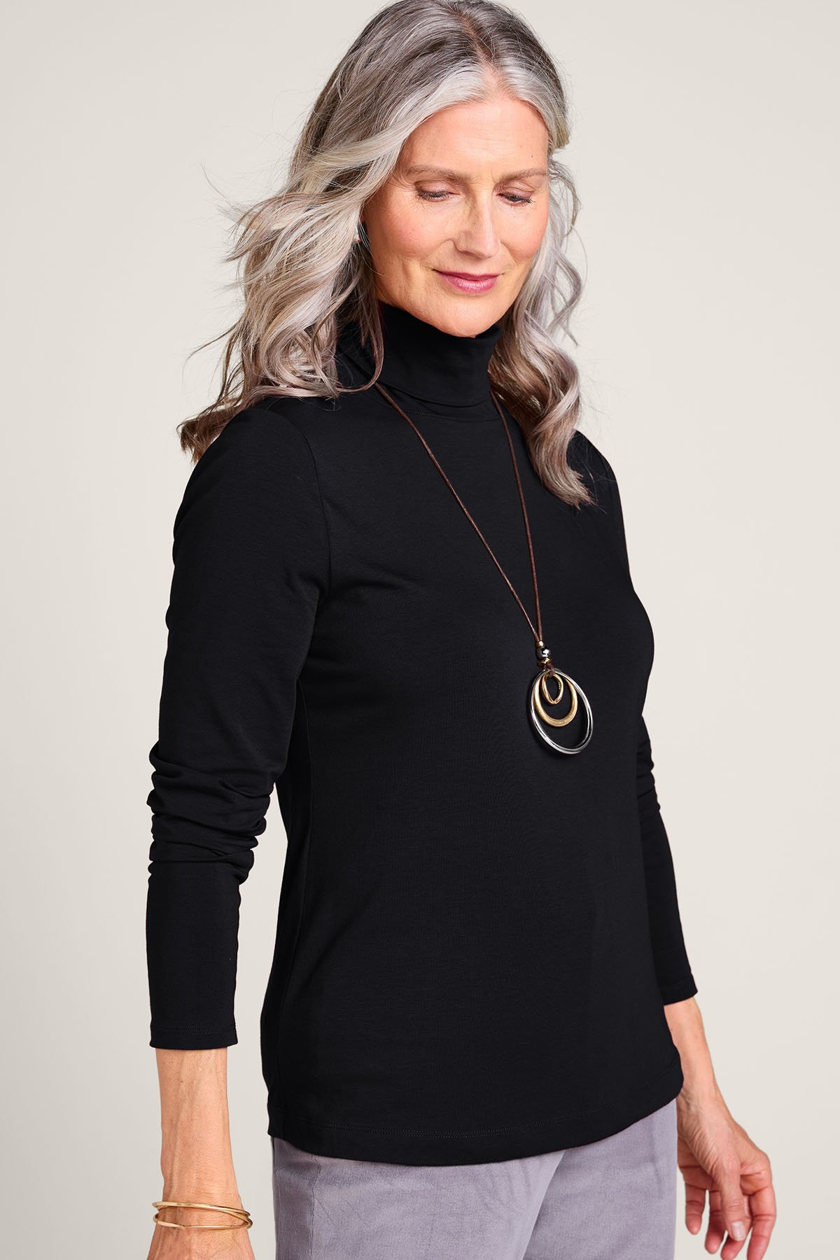 Long Sleeve Pima Turtleneck - thumbnail 10