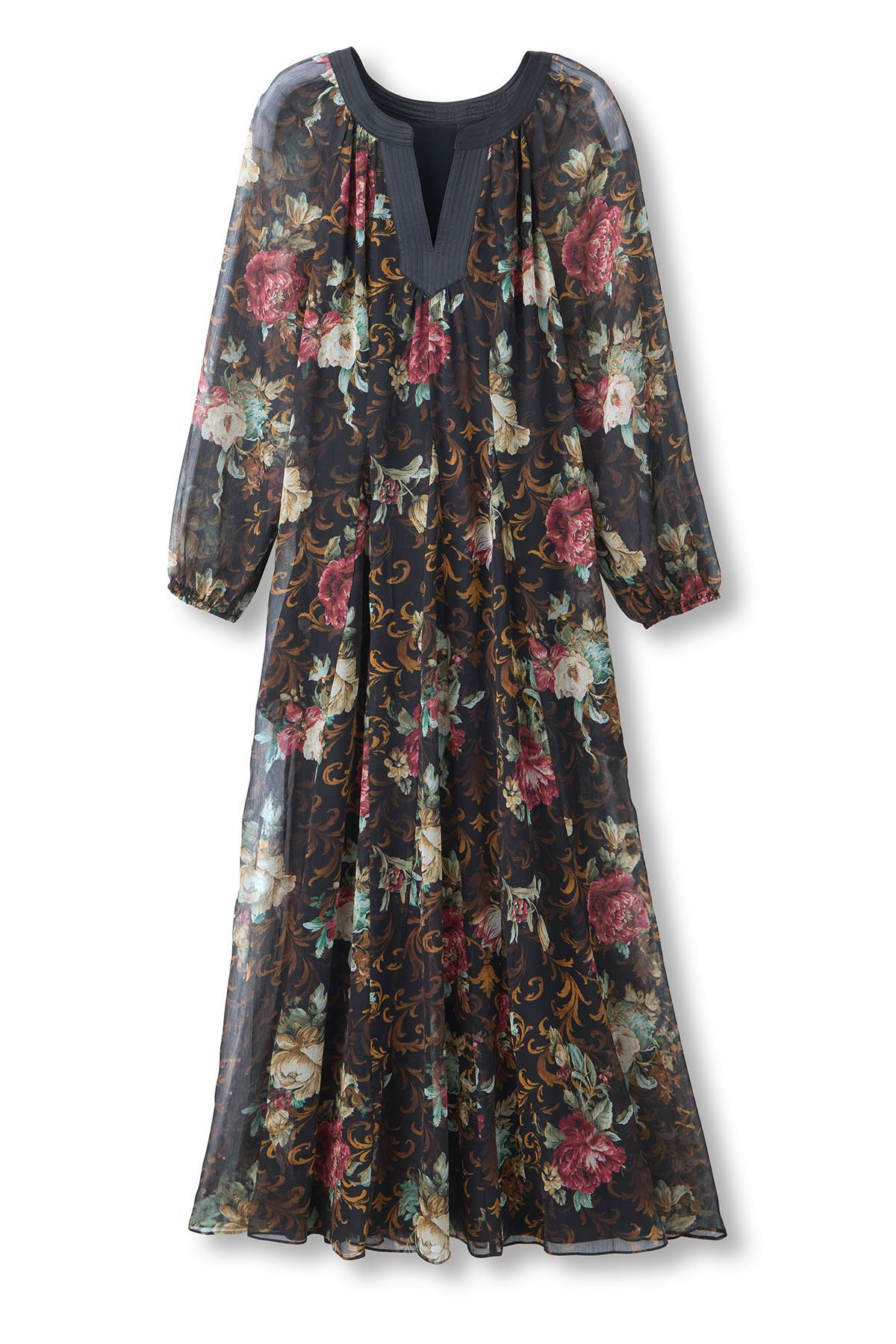 Midnight Bloom Chiffon Maxi Dress - thumbnail 2
