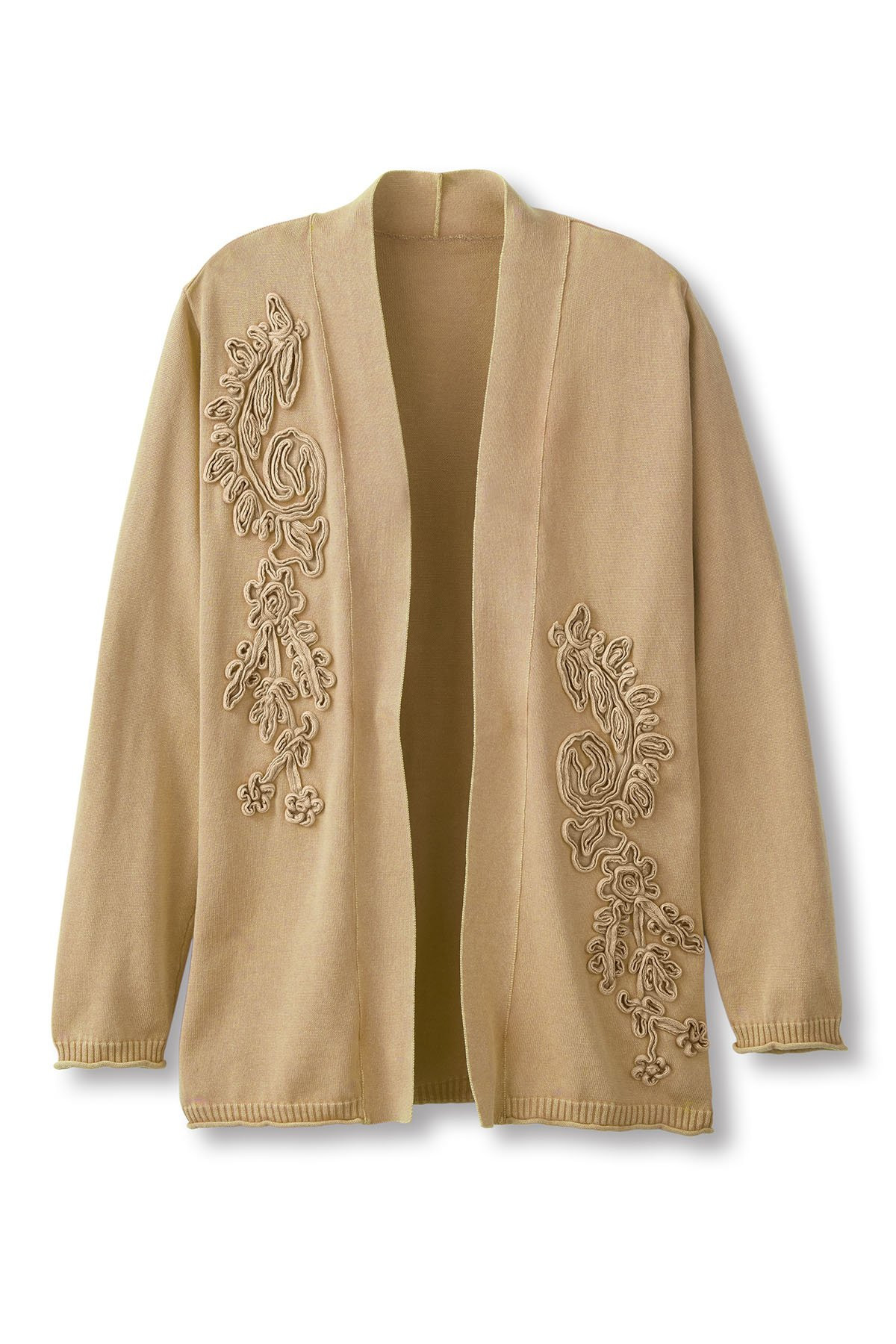 Soutache Detail Open Front Cardi - thumbnail 2