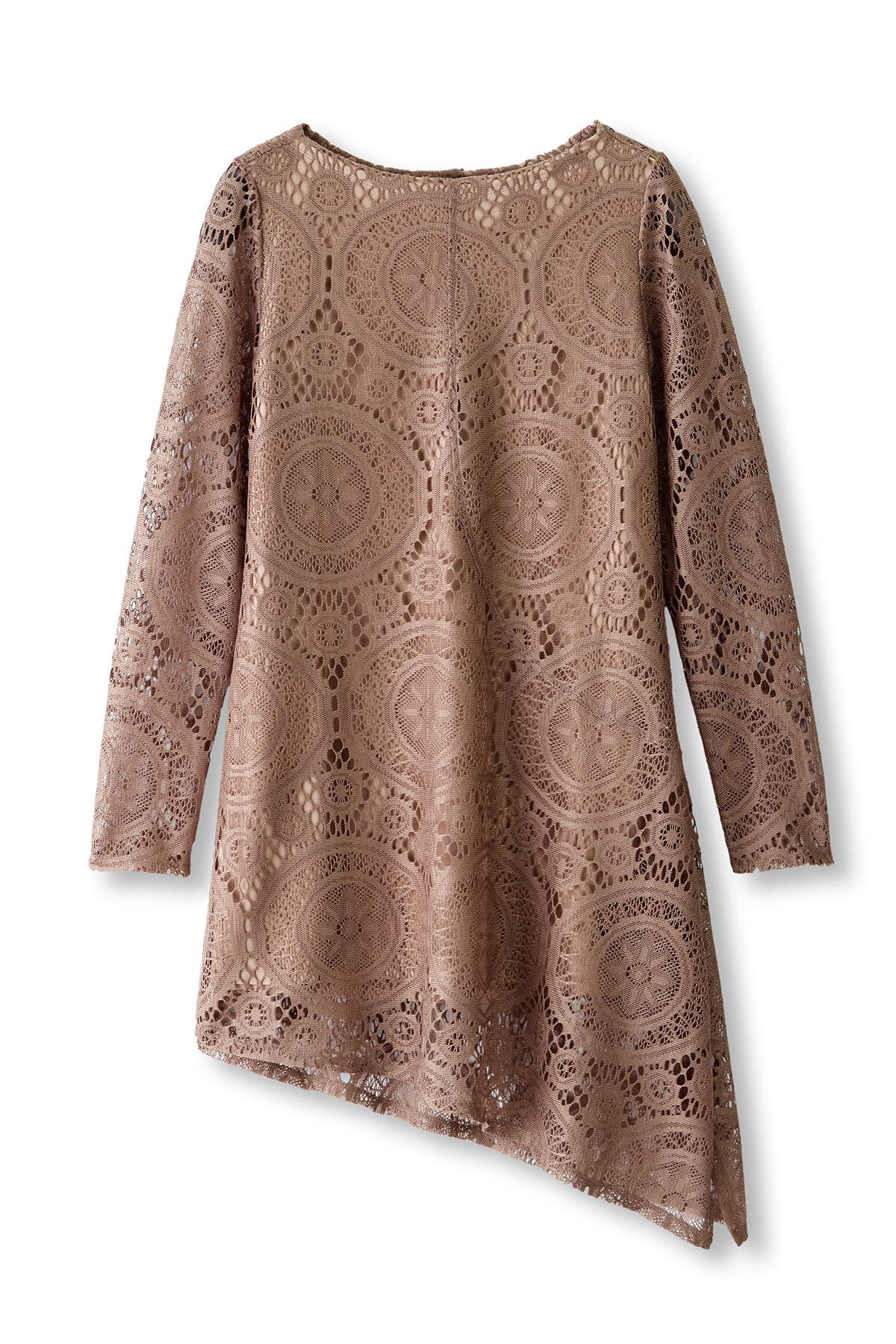 Lace Interlude Long Sleeve Tunic Top - thumbnail 2