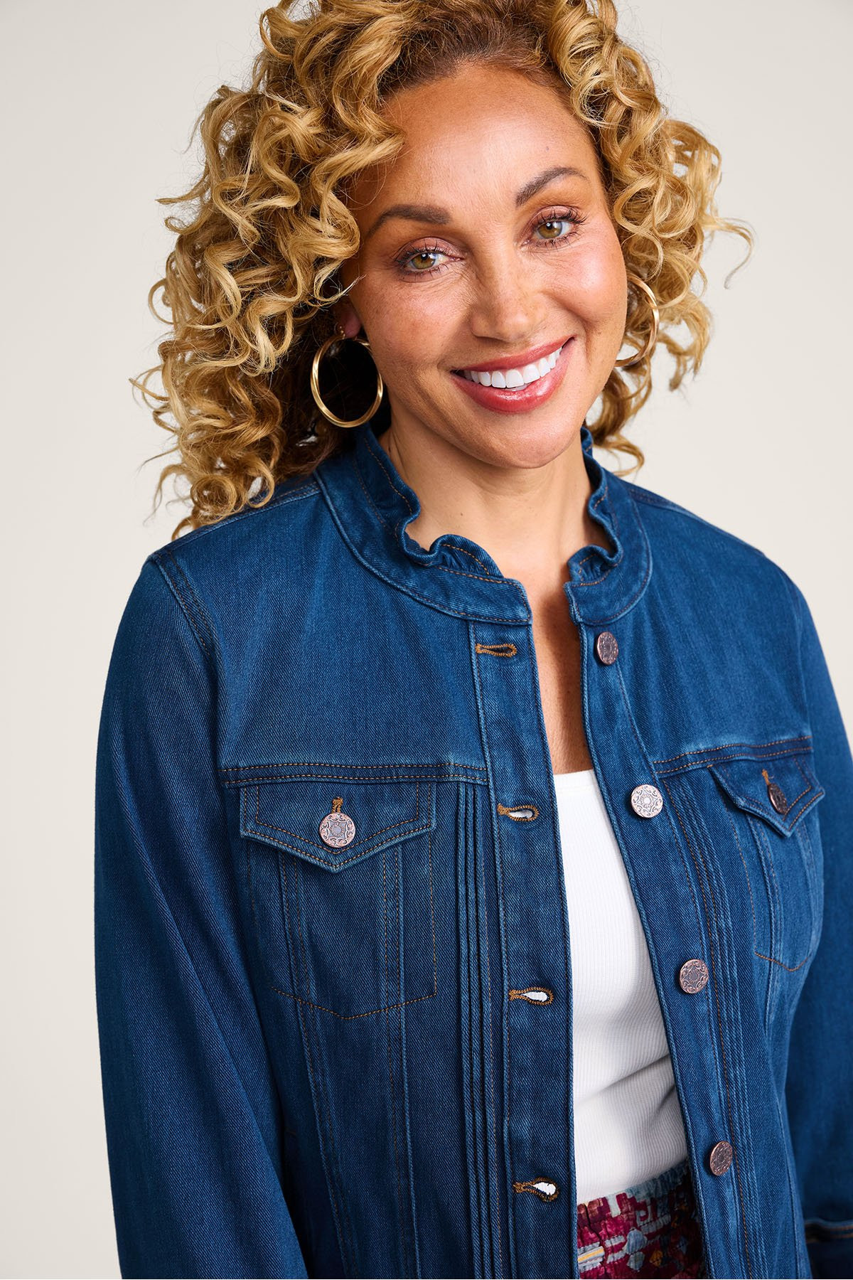 Comfort Knit Denim Jacket - thumbnail 3