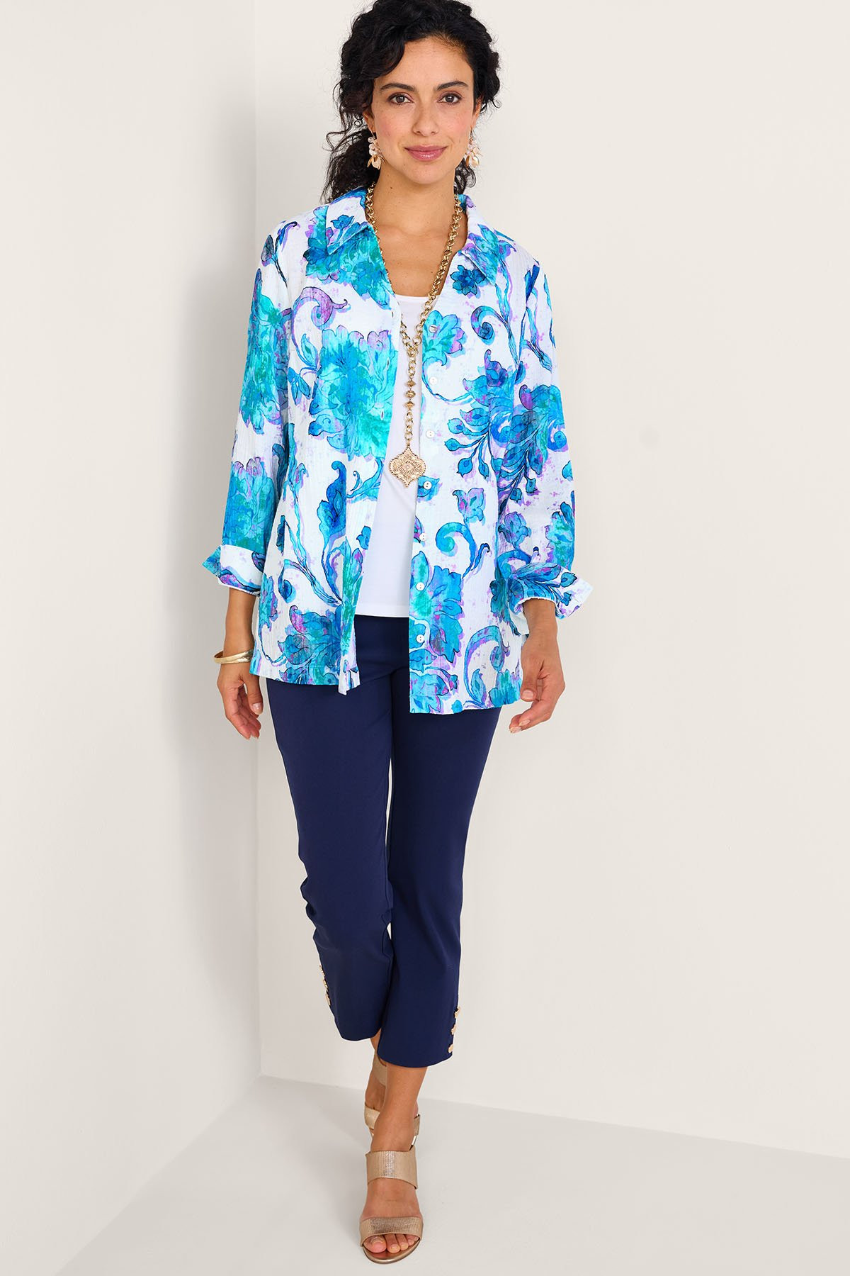Escambia Gauze Tunic Shirt - thumbnail 4