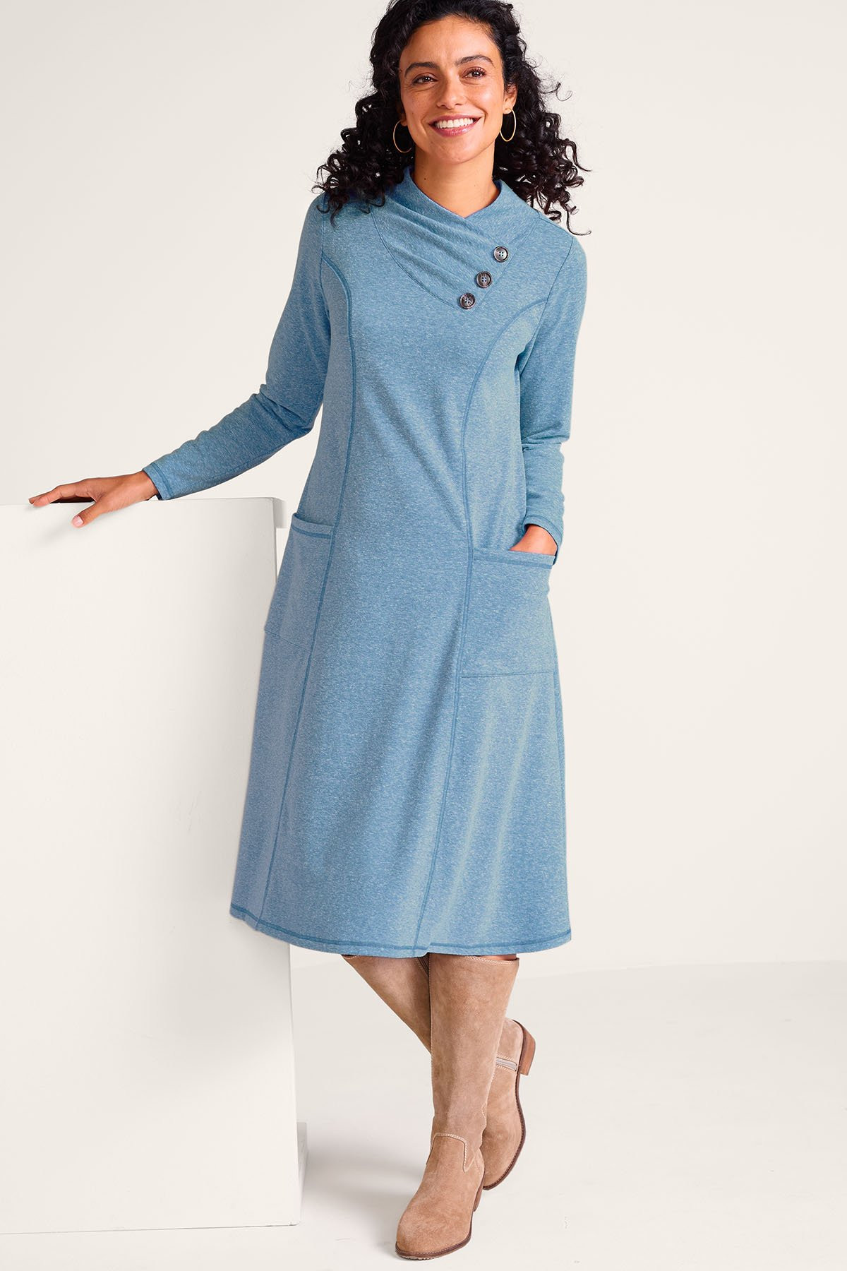 Brinley French Terry Midi Dress - thumbnail 5