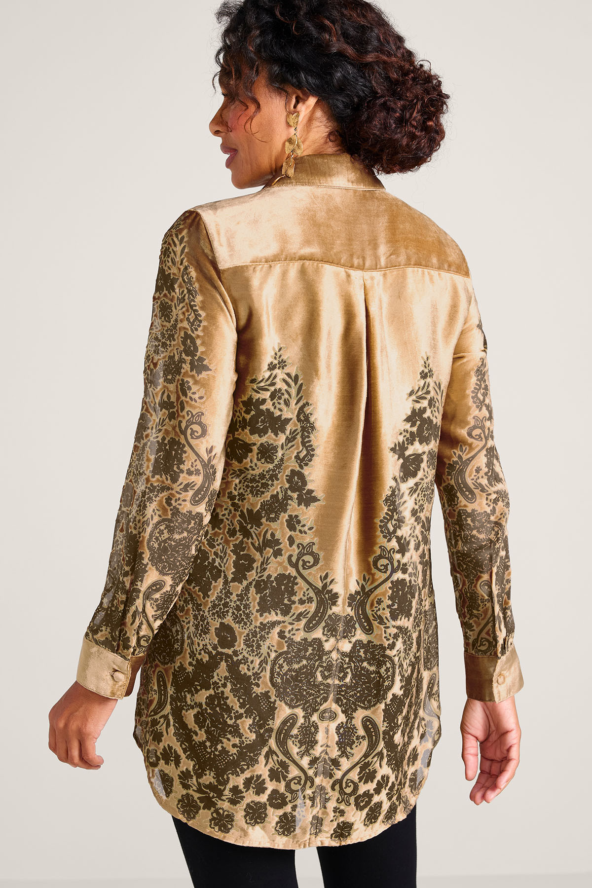 Akari Velvet Burnout Big Shirt - thumbnail 4