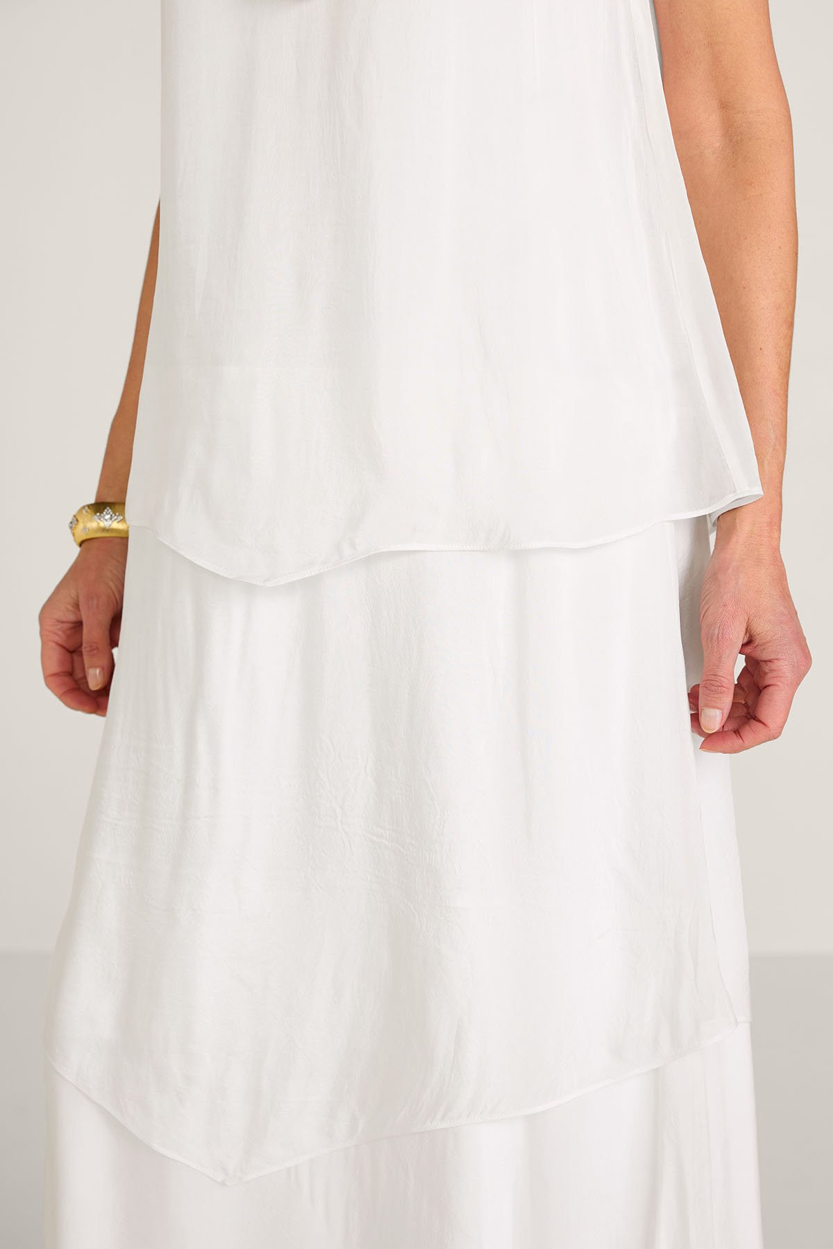Layered Chiffon S/L Tiered Maxi Dress - thumbnail 2