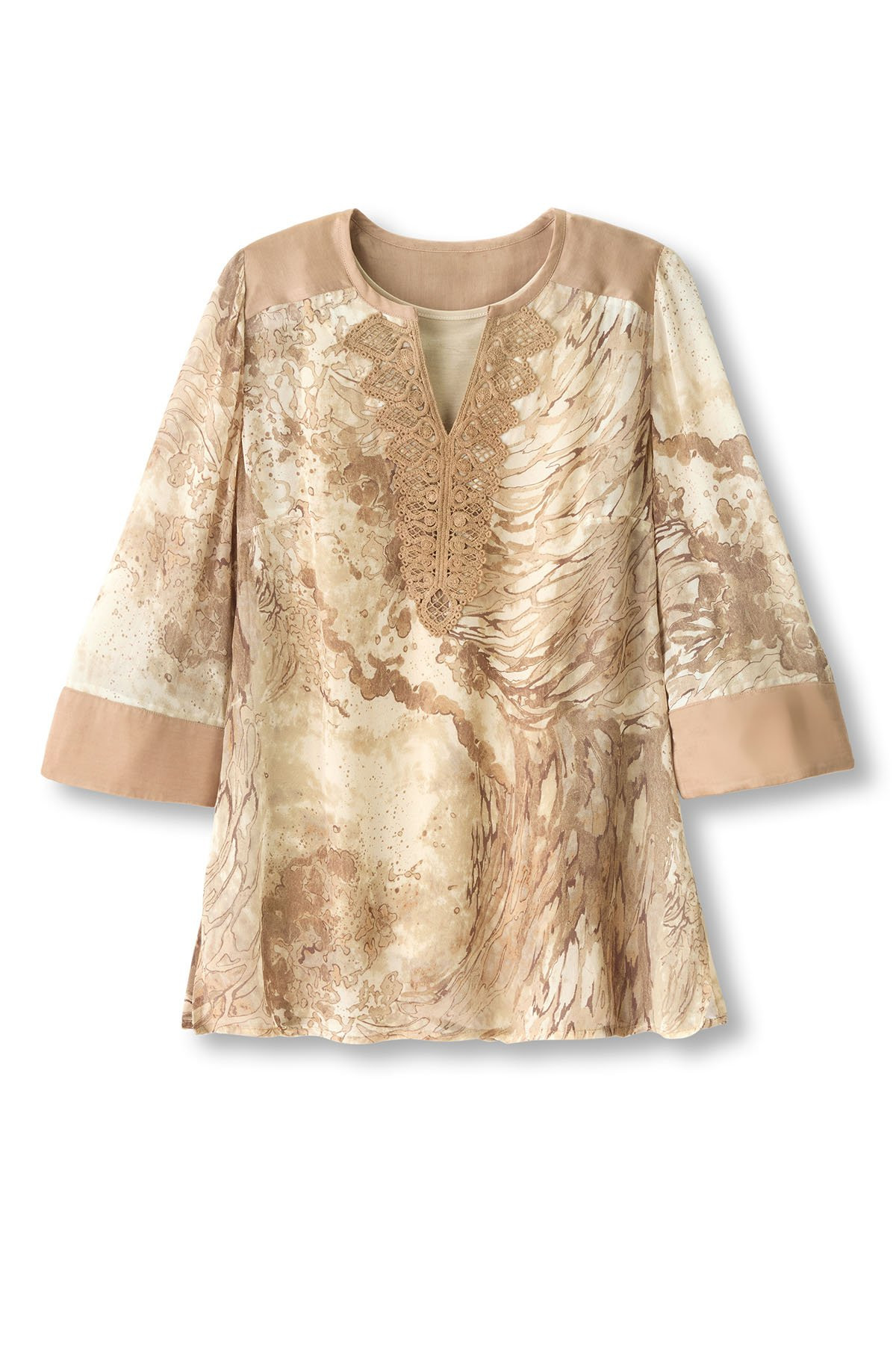 Novelty Printed 3/4 Slv Tunic And Tank - thumbnail 2