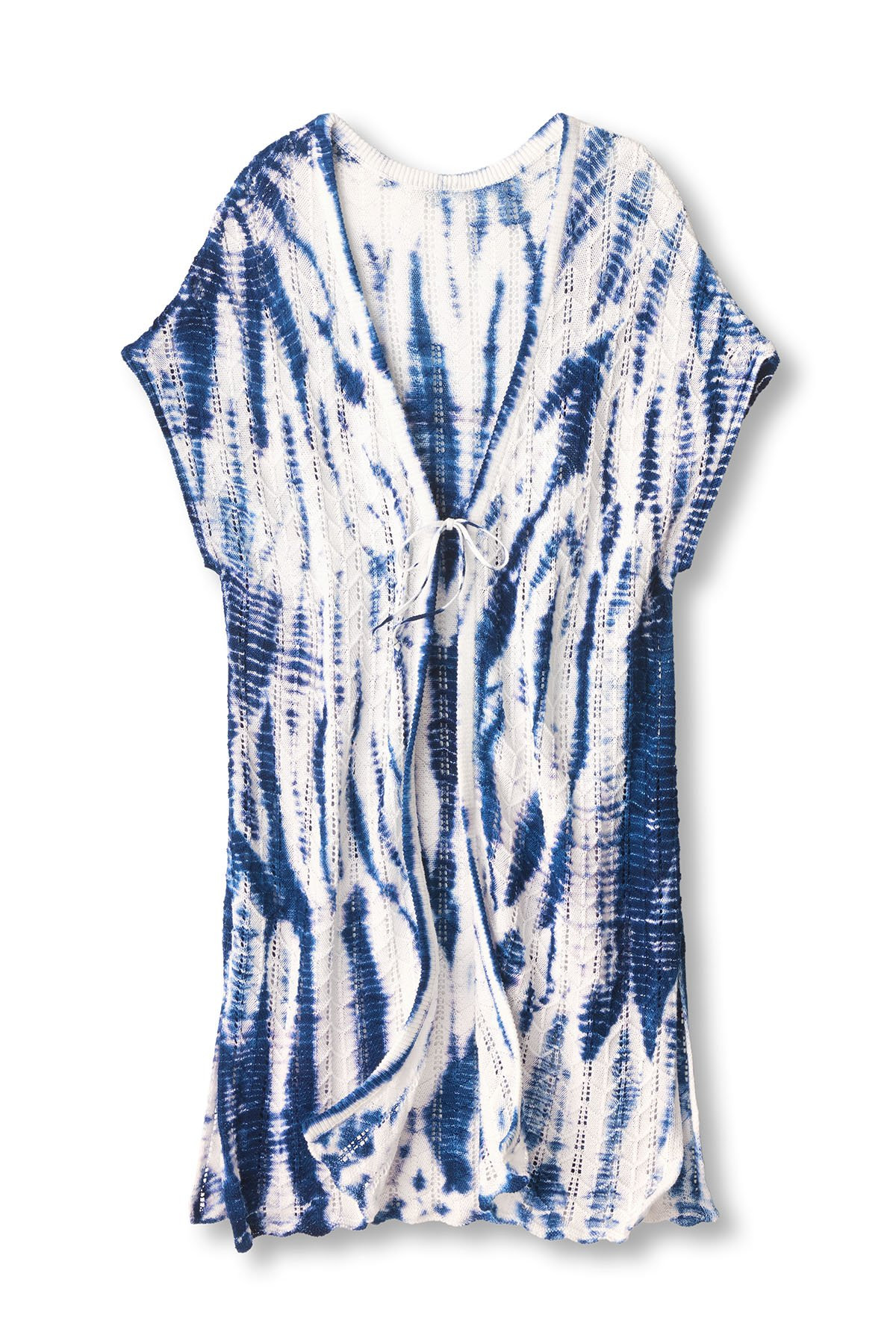 Tie Dye Pointelle Knit SS Duster - thumbnail 2