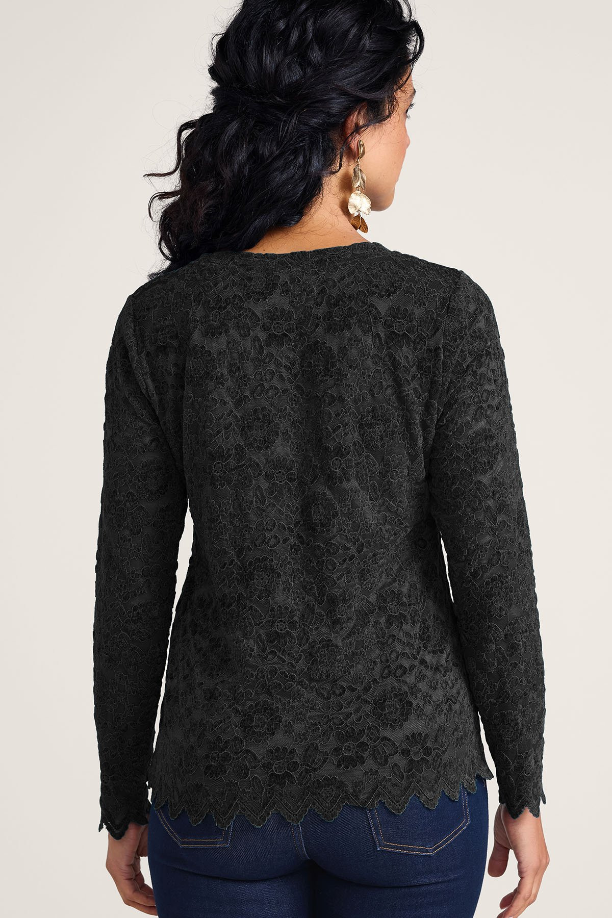 Stretch Lace LS Top - thumbnail 4